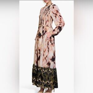 Melloday Nordstrom Chiffon Long Sleeve Maxi Dress L